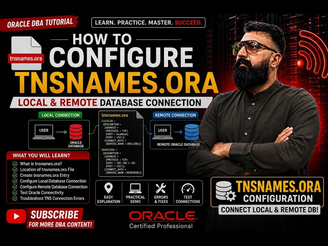 How to Configure tnsnames.ora File | Local & Remote Database Connection | Oracle DBA in urdu / hindi
