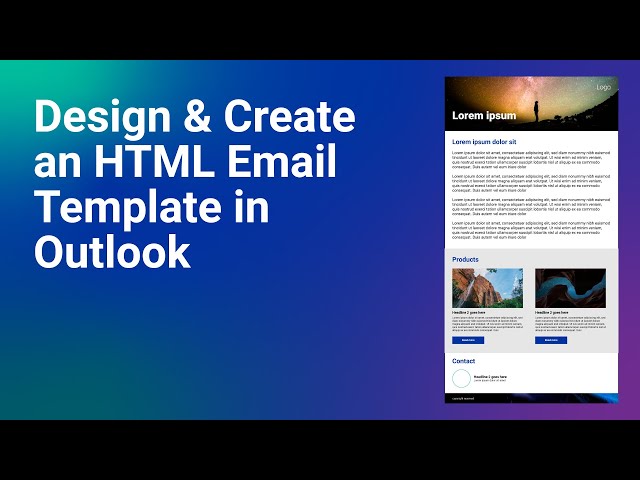 How to Design & Create an HTML Email Template in Outlook