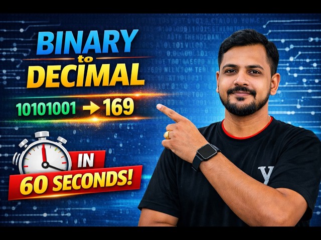 Binary to Decimal Conversion in 3 minute 🔥 | Computer Basics | How to Convert Binary to Decimal
