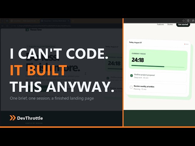 I Built a Website with Codex + DevThrottle (No Coding Needed)