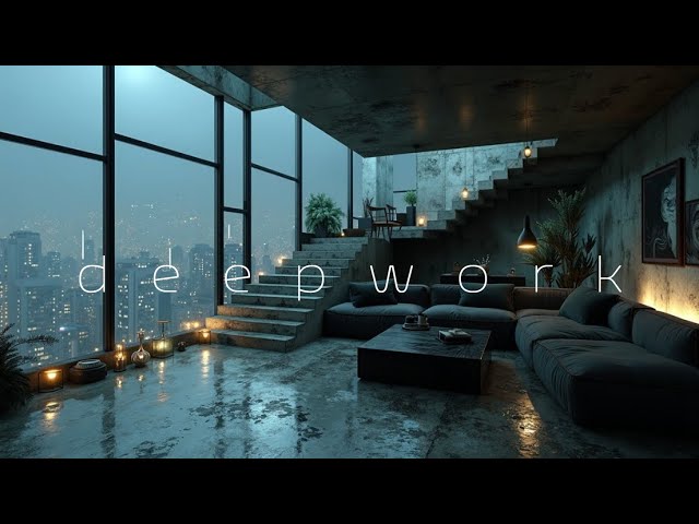 Focus Music & Chillout Work Beats ~ City Night Ambiance for Deep Concentration