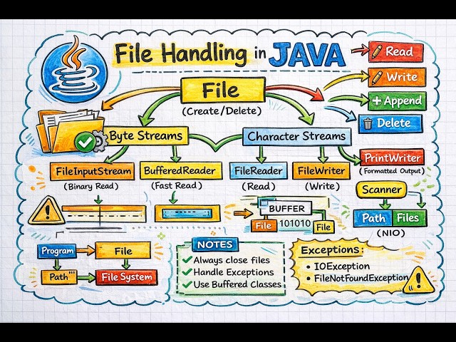 File Handling in Java Part 1 | File, FileReader, FileWriter & Scanner Explained for Beginners 🔥
