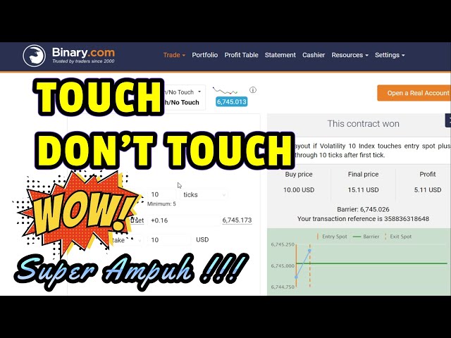 cara transaksi touch no touch binary.com I cara transaksi touch don't touch