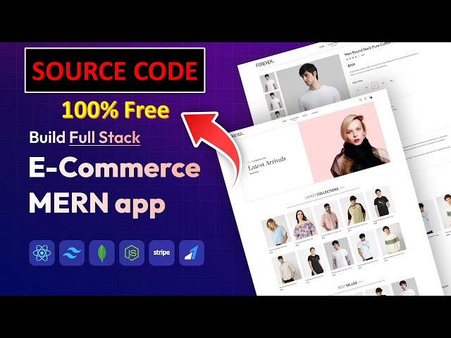 Full Stack E-commerce Website Using  MERN Stack source code | eCommerce Project with Stripe