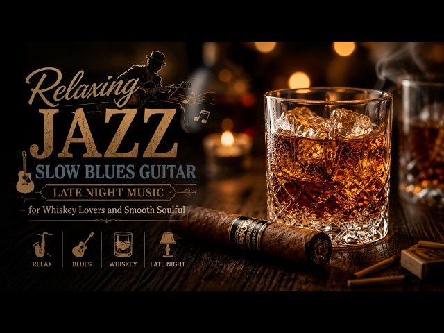 Relaxing Jazz | Slow Blues Guitar - Late Night Music for Whiskey Lovers and Smooth Soulful