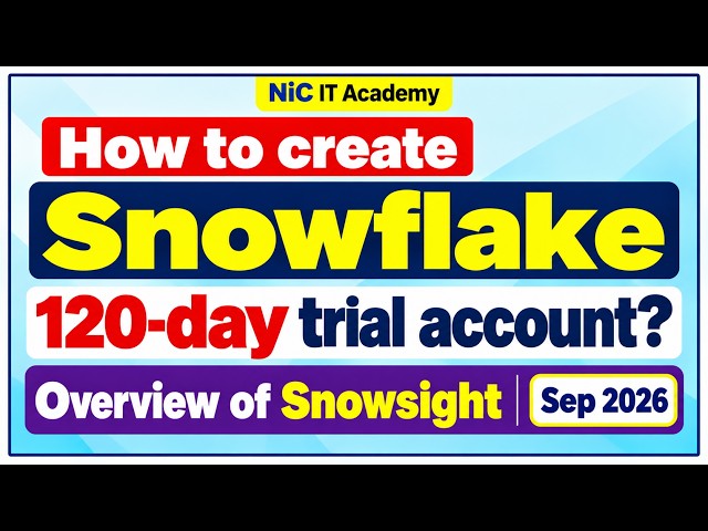 How to create Snowflake account and overview of Snowsight