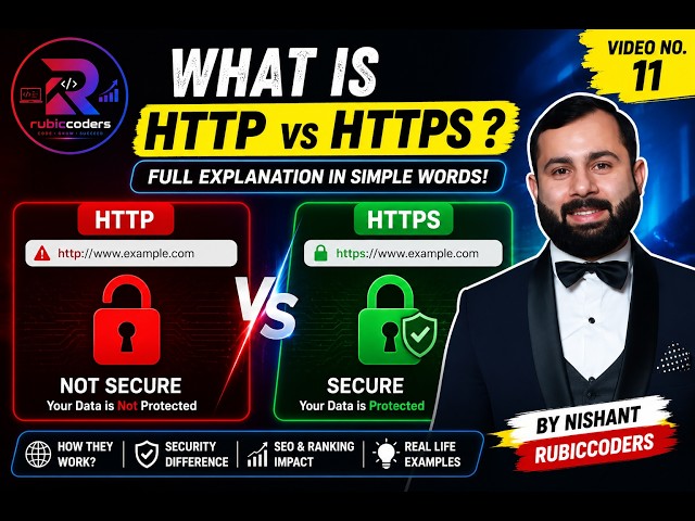 HTTP vs HTTPS Explained in Hindi | What is the Difference Between HTTP & HTTPS? 🔒 | Video No. 11