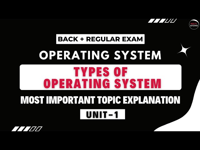 Unit-1 | Types of Operating System | Operating System | OS Aktu | Aktu Exam |  Imp Topics Explain