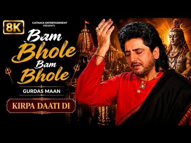 Bam Bhole Bam Bhole (8K Video) | Gurdas Maan | Superhit Shiv Bhajan | Kirpa Daati Di