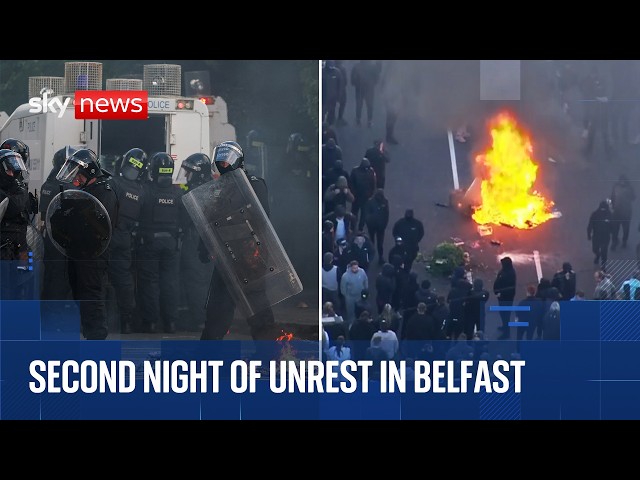 Protests in Belfast for second night following knife attack