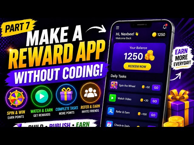 How to make a Reward app without coding. #Part7 (Password hide and show feature)