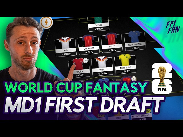 WORLD CUP FANTASY MD1 FIRST DRAFT 🔥 I FIFA WORLD CUP FANTASY 2026