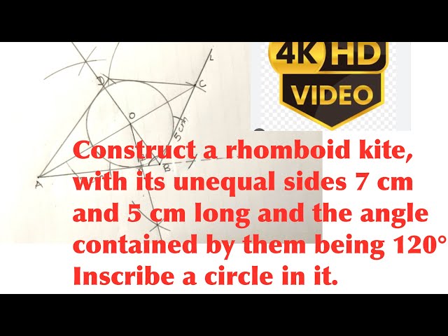 To inscribe a circle in a rhomboid kite