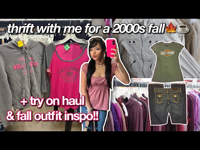 THRIFT WITH ME 4 A 2000S FALL🍁☕️FT. TRY ON HAUL + OUTFIT INSPO