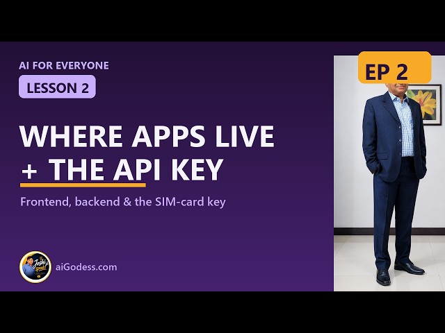 Frontend, Backend & API Keys — Explained Simply | Build an App with AI, Lesson 2 (No Code)