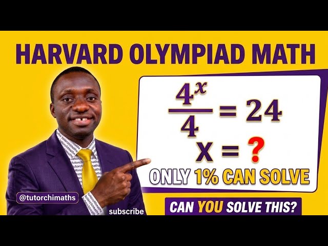 HARVARD Olympiad Math Question | Can You Solve For X?