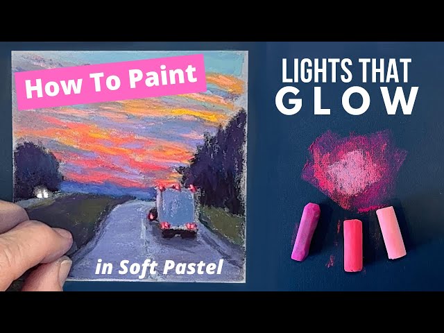How To Paint Lights That Glow in Soft Pastel - Painting Tutorial