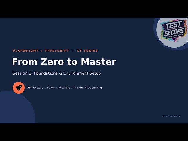 Playwright with TypeScript Tutorial — Session 1: Foundations & Environment Setup