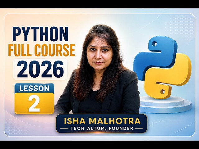 Python Full Course for Beginners (2026) | Lesson 2 | python for data analyst | Python Tutorial