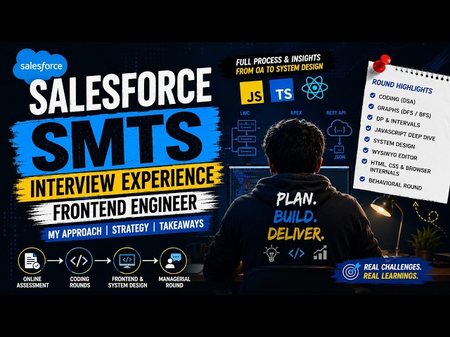 Salesforce SMTS Frontend Interview Experience 🚀 | OA, DSA, JavaScript & System Design