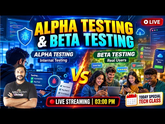 🚀 Alpha vs Beta Testing Explained | Kaashiv infotech LIVE Class | Tamil | ⚡ Software Testing Basics