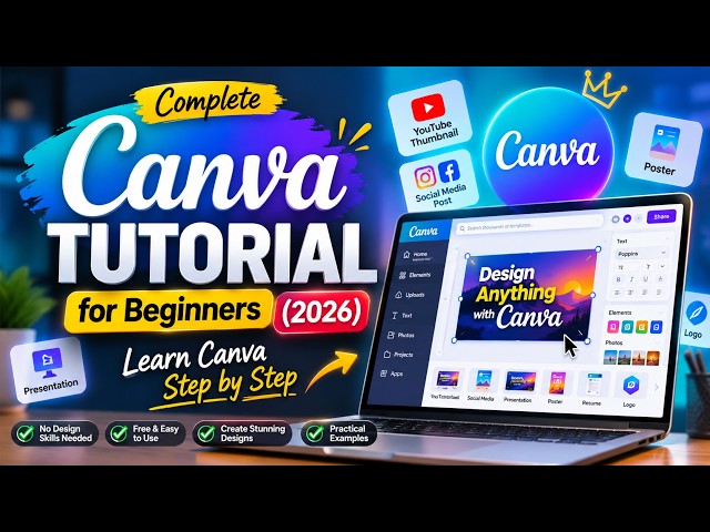 Canva Tutorial for Beginners (2026) | Learn Canva Step by Step