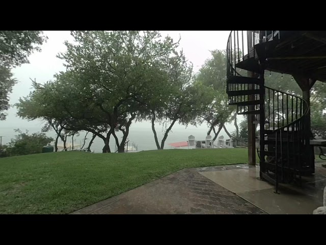 Relax at the lake house in the rain.  Helps you sleep