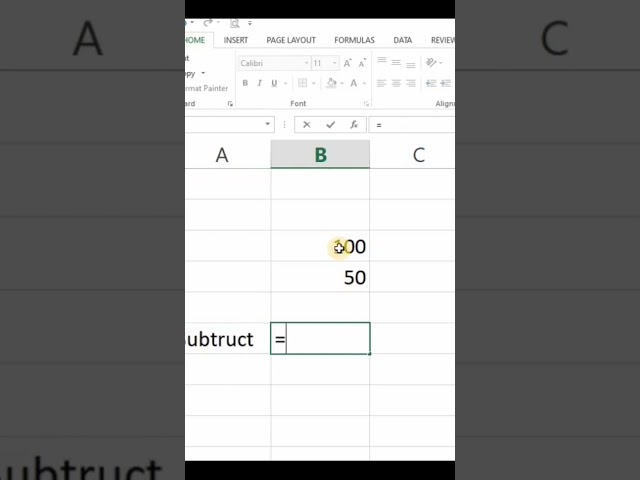Excel Subtract formula #MuntahaMaqbool #MUNTAHA #viral #shorts