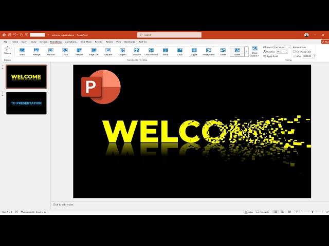 How to Create an Amazing Particle Text Effect Welcome Slide in PowerPoint