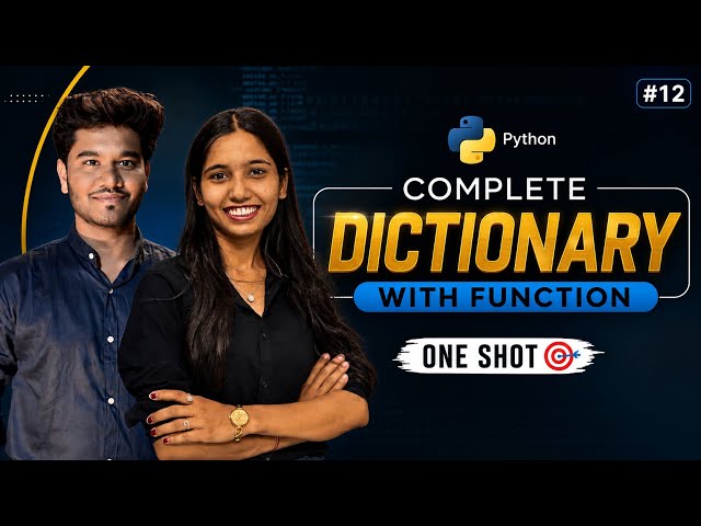 Learn Python Dictionary Complete in One Video | All Methods & Functions Explained #12