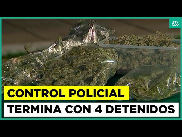Carabineros detienen a 4 personas por porte de armamento, municiones y drogas en Pudahuel