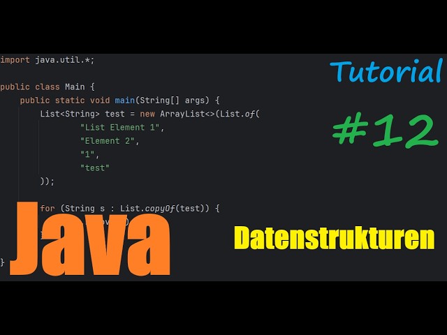 Datenstrukturen - Java Tutorial #12 | Deutsch