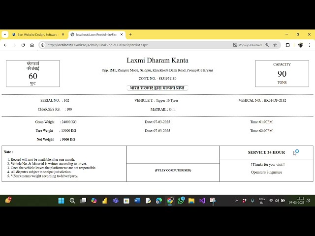 🚛 Dharam Kanta Business | Computerized Bill Printing in Just 20 Seconds! 🖨️