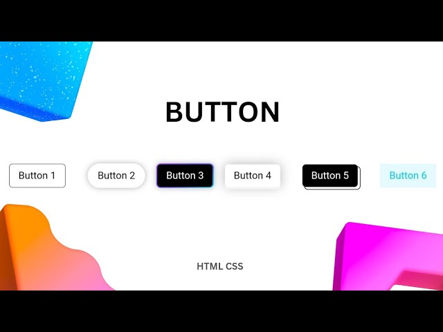 Multiple Button Design HTML CSS only