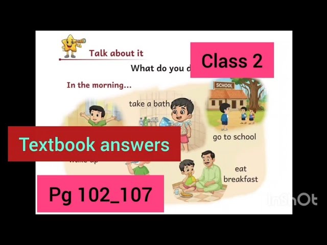 Class 2  English Textbook answers unit 1 Part 4 pg 102-107