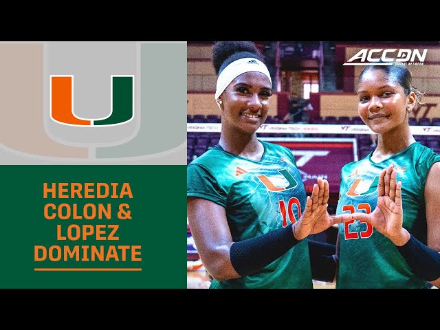 Miami's Flormarie Heredia Colon & Grace Lopez Combine For 30 Kills
