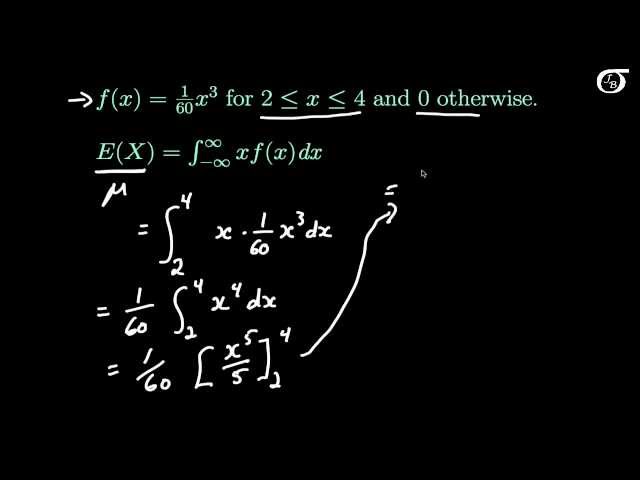 Deriving the Mean and Variance of a Continuous Probability Distribution