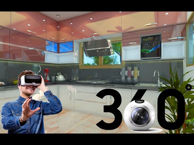 4k 360 Degree View Modular Kitchen Design