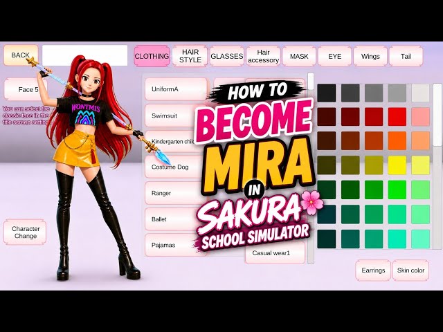 HOW TO BECOME MIRA IN SAKURA SCHOOL SIMULATOR 💖✨ | K-Pop Demon Hunters Inspired Look