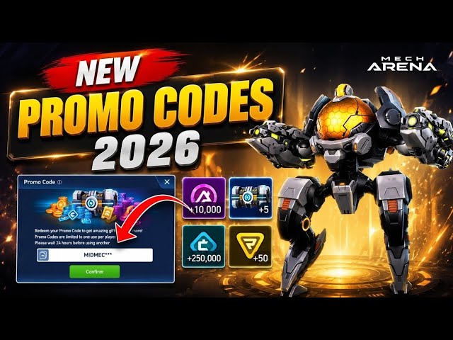 ⚠️ EXCLUSIVE ⚠️ MECH ARENA PROMO CODES 2026 AUGUST 🎁 FREE A-COINS & GREAT REWARDS! ✅