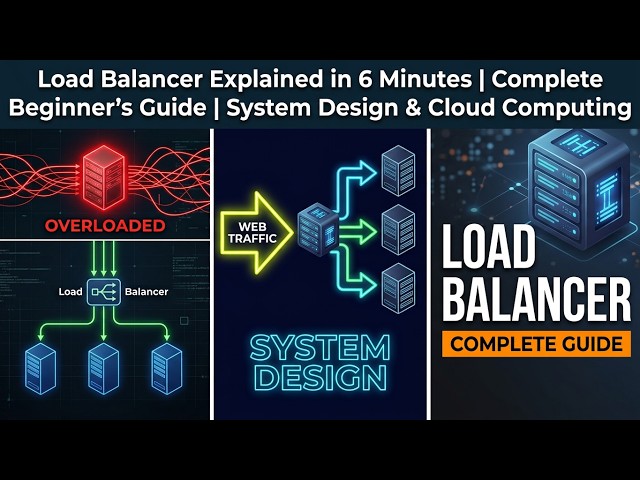 Load Balancer Explained in 6 Minutes | Complete Beginner's Guide | System Design & Cloud Computing