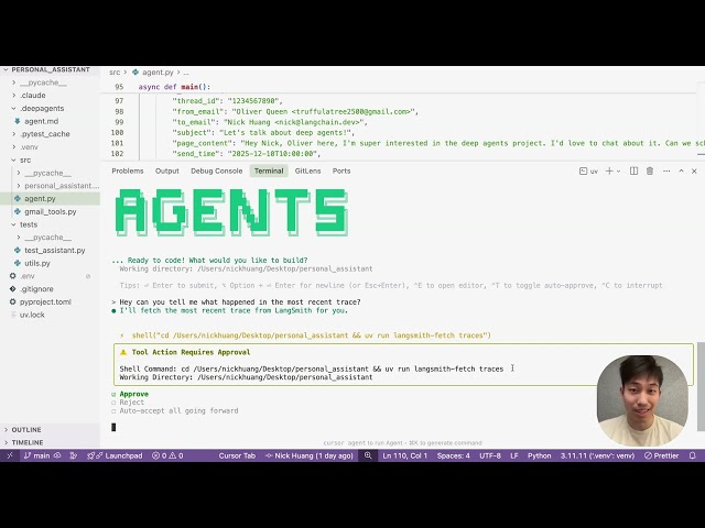 Building & Observing a Deep Agent for Email Triage with LangSmith
