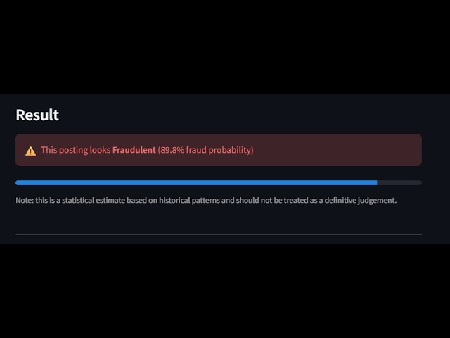 Fake Job Posting Detector | Machine Learning Project | XGBoost, NLP & Streamlit