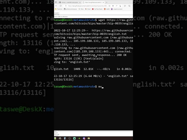 Generate Metamask seed phrases with Python #shorts