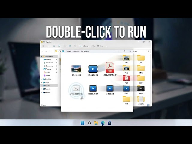 BAT File Se Computer Ki Files Automatically Organize Karein!