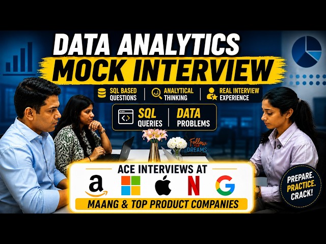 Data Analytics Mock Interview 2026 | SQL Interview Questions & Answers 2026.