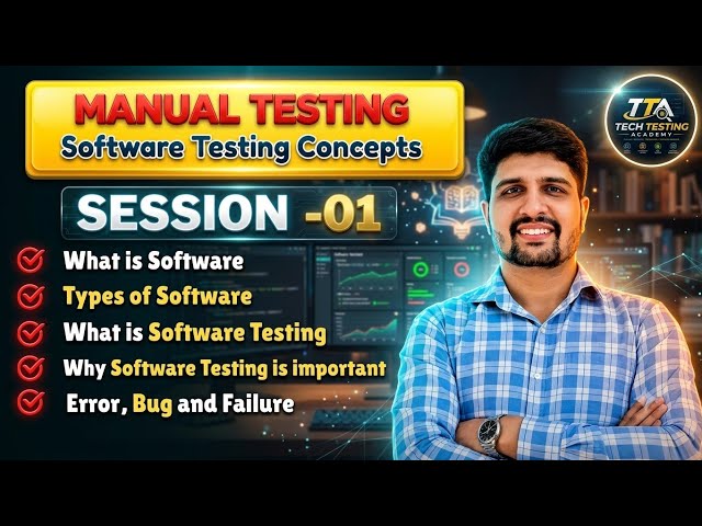 Manual Testing Session-01 - Software Testing Concepts in HINDI 