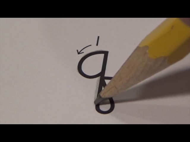 Cursive lower case letter q with Ocean Sounds  ( Handwriting, Writing, Penmanship)