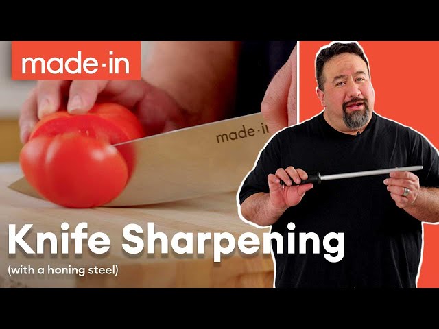 How To Sharpen a Knife With A Honing Steel  | Made In Cookware