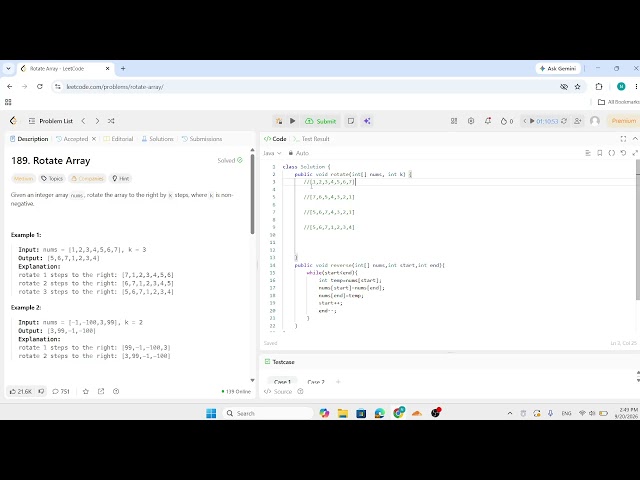 Rotate Array | Leetcode | Java